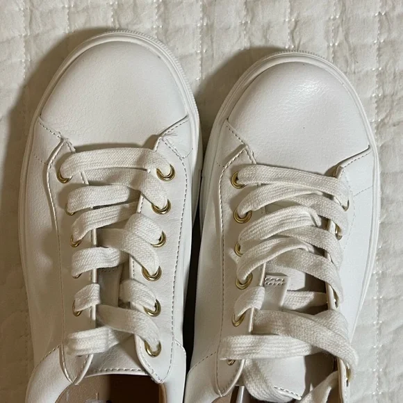LOFT | White and Gold Sneakers - Picture 10 of 13